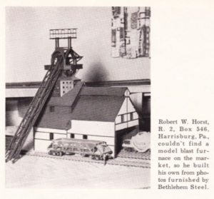 Photo of scratchbuilt blast furnace model