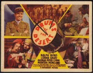 Lobby card for the movie Drums of the Desert