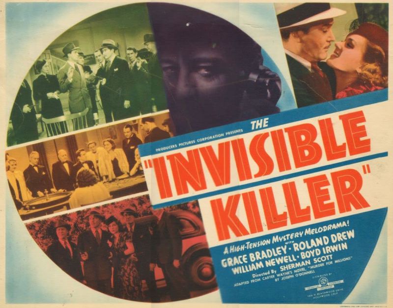 Half-sheet poster for the movie The Invisible Killer