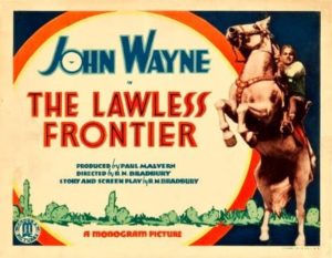 Lobby card for the movie The Lawless Frontier