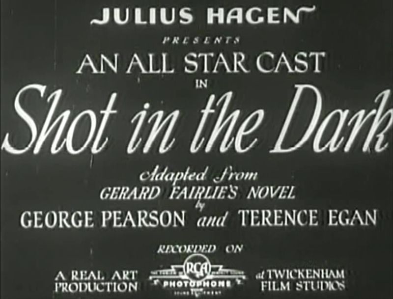 Title screen for the movie Shot in the Dark