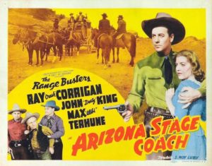 Lobby card for the movie Arizona Stage Coach