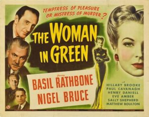 Lobby card for the movie The Woman in Green