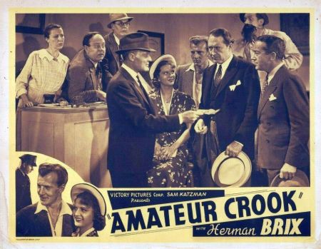 Lobby card for the movie Amateur Crook