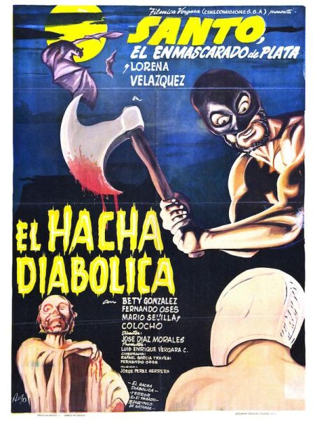 Poster for the movie El hacha diabólica