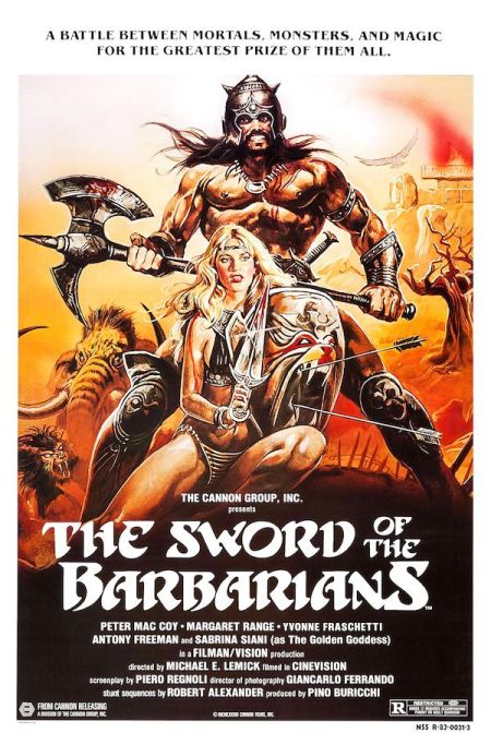 Poster for the movie The Sword of the Barbarians