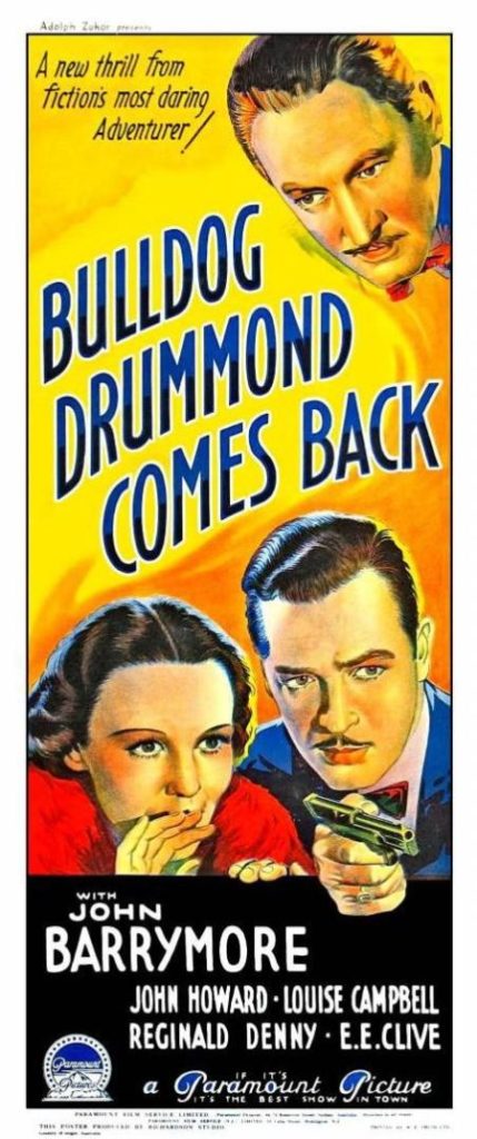 Poster for the movie Bulldog Drummond Comes Back