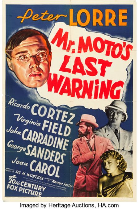 Poster for the movie Mr. Moto's Last Warning