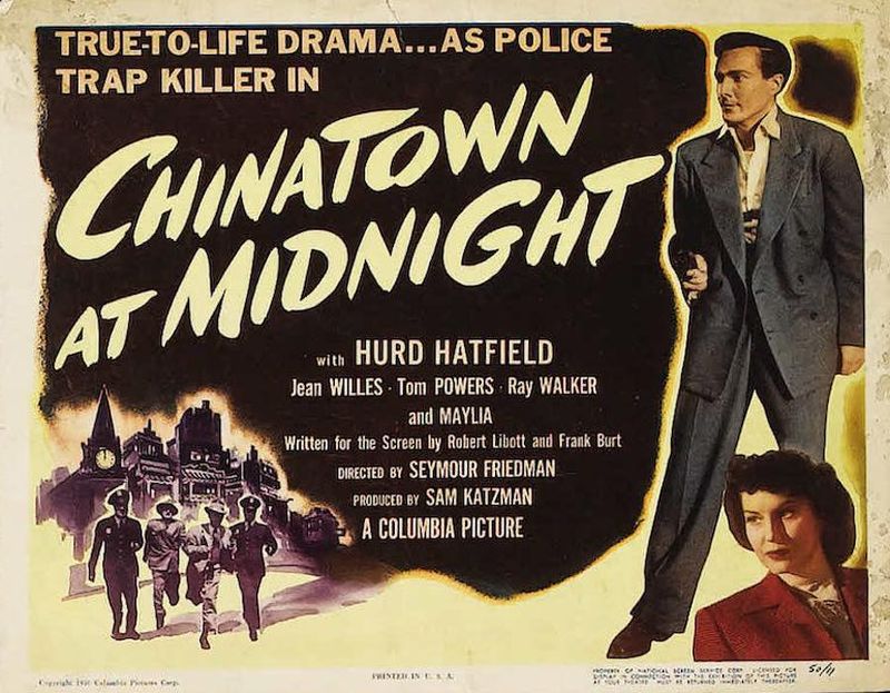 Lobby card for the movie Chinatown at Midnight