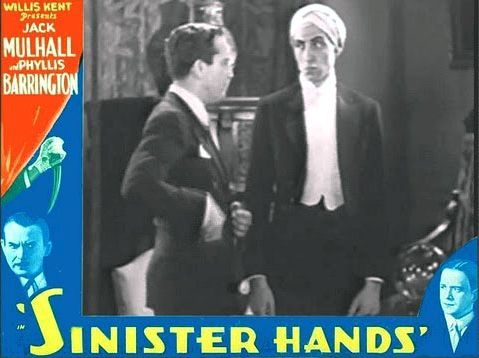 Lobby card for the movie Sinister Hands