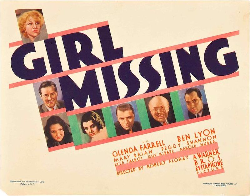 Girl Missing (WB, 1933)