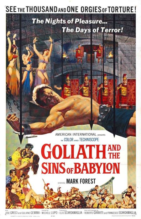 Poster for the movie Goliath and the Sins of Babylon