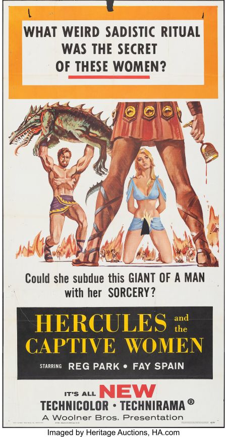 Poster for the movie Hercules and the Captive Women