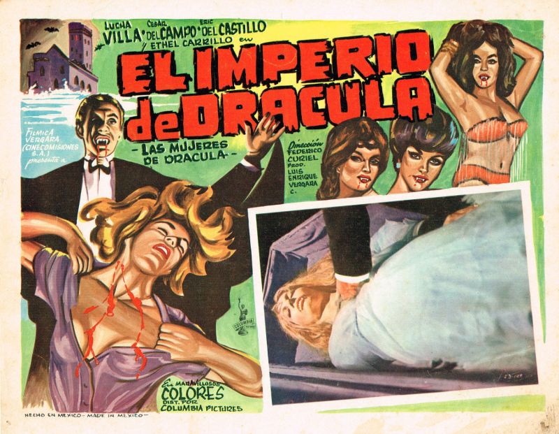 Lobby card for the movie El imperio de Drácula