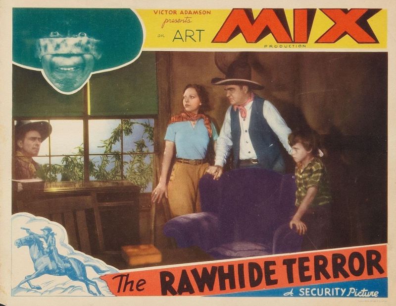 Lobby card for the movie The Rawhide Terror