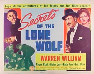 Lobby card for the movie Secrets of the Lone Wolf