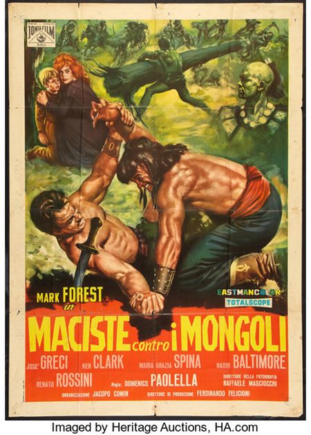 Poster for the movie Hercules Against the Mongols