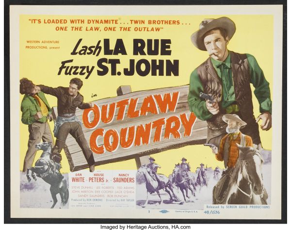 Lobby card for the movie Outlaw Country