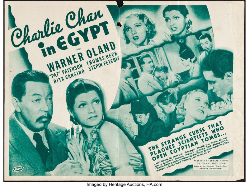 Ad for the movie Charlie Chan in Egypt