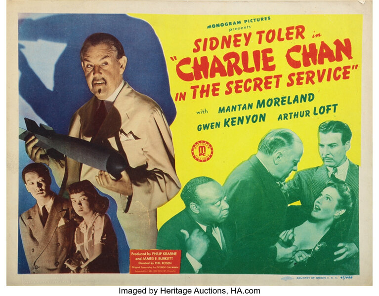 Lobby card for the movie Charlie Chan in the Secret Service