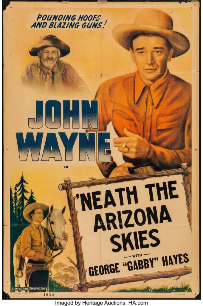 Poster for a rerelease of the movie Neath the Arizona Skies